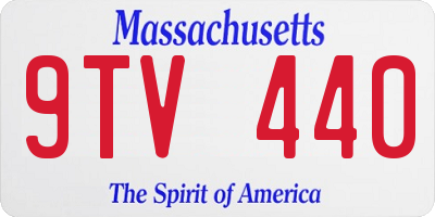 MA license plate 9TV440