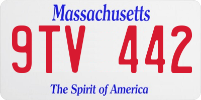 MA license plate 9TV442