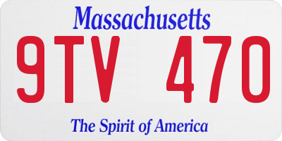 MA license plate 9TV470