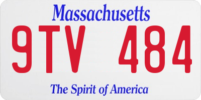 MA license plate 9TV484