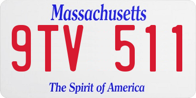 MA license plate 9TV511