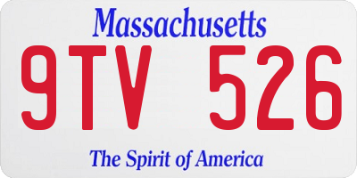 MA license plate 9TV526
