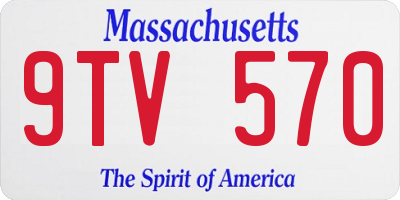 MA license plate 9TV570