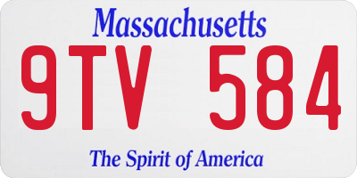 MA license plate 9TV584