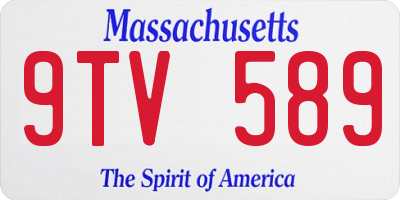 MA license plate 9TV589