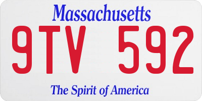 MA license plate 9TV592