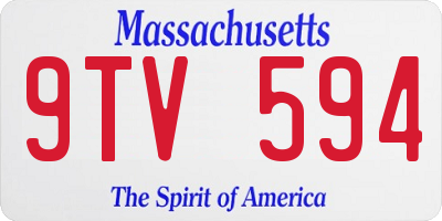 MA license plate 9TV594