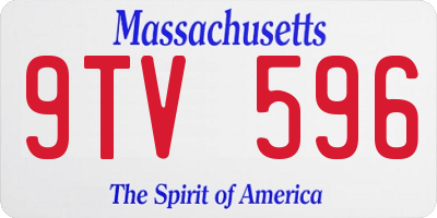 MA license plate 9TV596