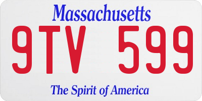 MA license plate 9TV599