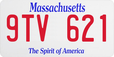 MA license plate 9TV621
