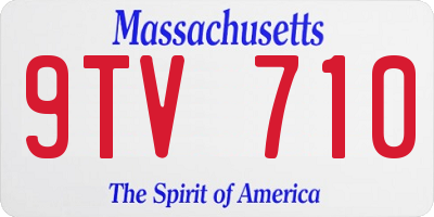 MA license plate 9TV710