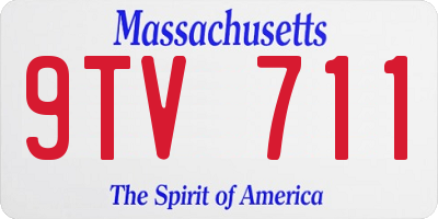 MA license plate 9TV711