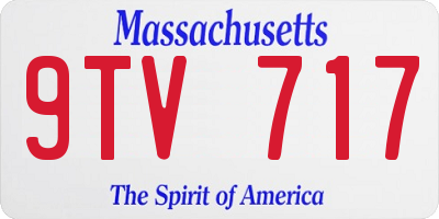 MA license plate 9TV717