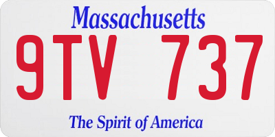MA license plate 9TV737