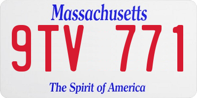 MA license plate 9TV771