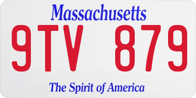 MA license plate 9TV879
