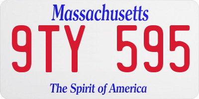 MA license plate 9TY595