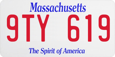 MA license plate 9TY619
