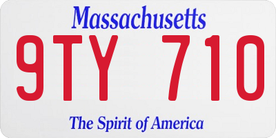 MA license plate 9TY710