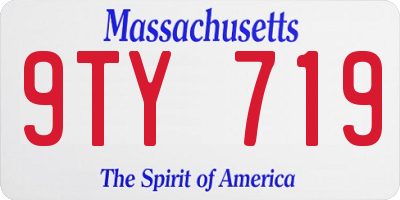 MA license plate 9TY719