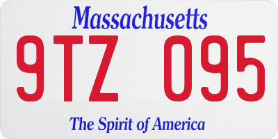 MA license plate 9TZ095