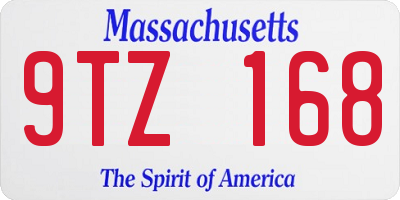 MA license plate 9TZ168