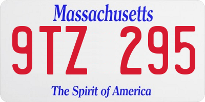 MA license plate 9TZ295