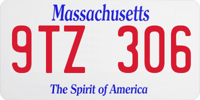 MA license plate 9TZ306