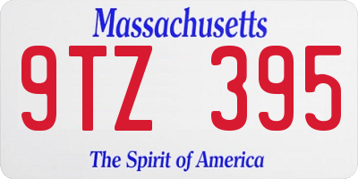 MA license plate 9TZ395