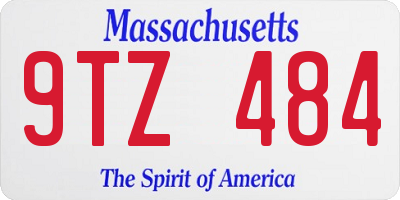 MA license plate 9TZ484