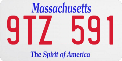 MA license plate 9TZ591