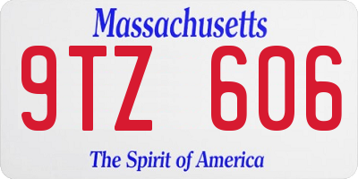 MA license plate 9TZ606