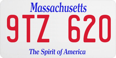 MA license plate 9TZ620