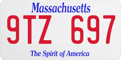 MA license plate 9TZ697