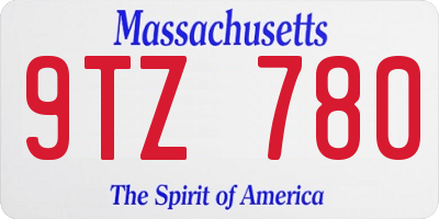 MA license plate 9TZ780