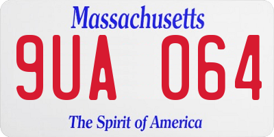 MA license plate 9UA064