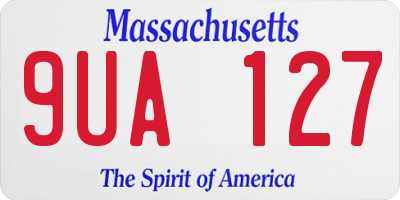 MA license plate 9UA127