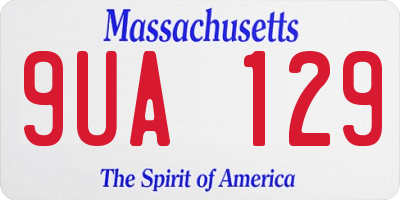 MA license plate 9UA129