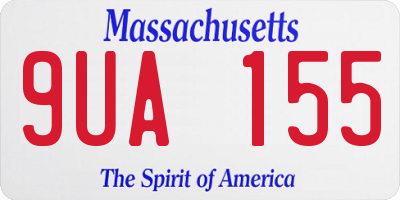 MA license plate 9UA155