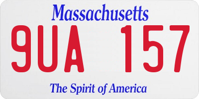 MA license plate 9UA157