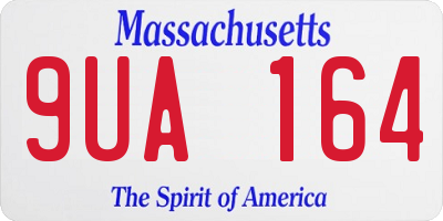 MA license plate 9UA164