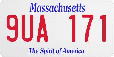 MA license plate 9UA171