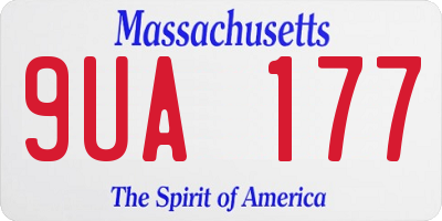 MA license plate 9UA177