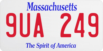 MA license plate 9UA249