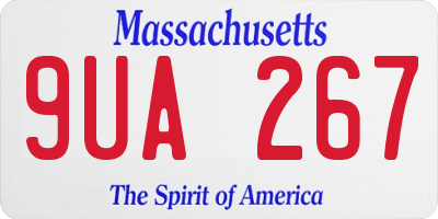 MA license plate 9UA267