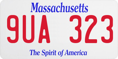 MA license plate 9UA323