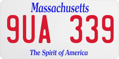 MA license plate 9UA339