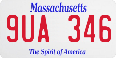 MA license plate 9UA346