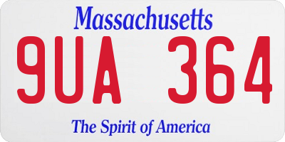 MA license plate 9UA364