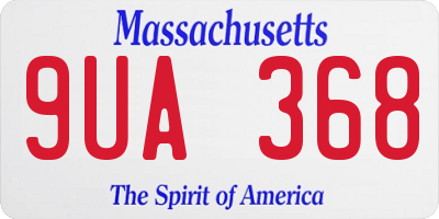 MA license plate 9UA368